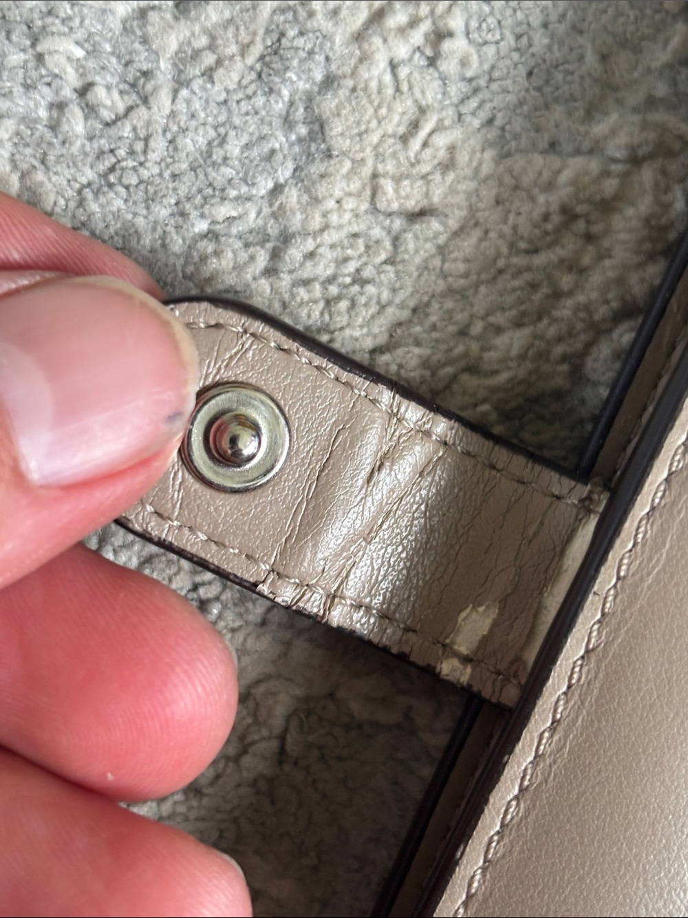 Coach Taupe Zip-Around Leather Wallet with Silver Logo lots of wear see pics. - Picture 4 of 9